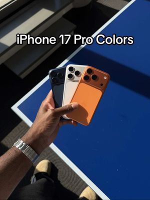 Which one which one?? Orange, Silver or Deep Blue? #apple #iphone17pro #shevonsalmon 