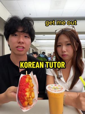guys i think she is a little scary 😅 #korean #tutor #library 