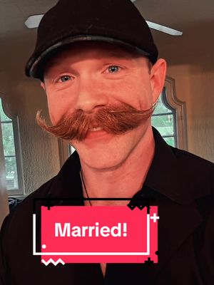 Just married 💍#married #wedding #newlywed #mustache #Love @MrsKFitness 