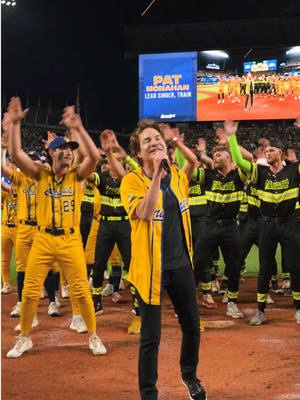 Banger after BANGER‼️ Pat Monahan, lead singer of @Train, joined us for a legendary performance! 🤩 #savannahbananas #firefighters #train #music #viral 