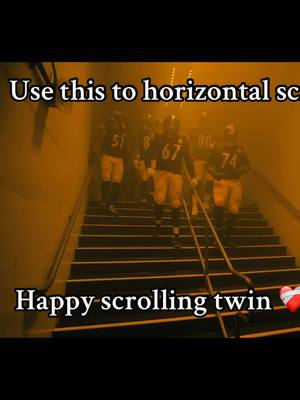 No ads twin ❤️‍🩹 #horizontalscrolling #horizontal #steelers 
