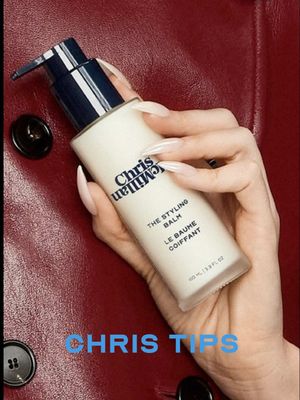 Chris Tip: use the styling balm for your hair like you would a moisturizer for your face. When you get out of the shower, towel dry your hair and rake it through your ends, or use a wide tooth comb for optimal distribution. Shop The Styling Balm at Sephora.com 