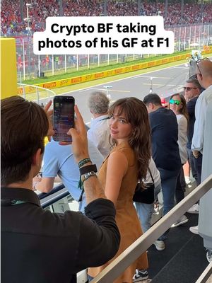Bro was multitasking 😂 #formula1 #crypto #Tech @okx 