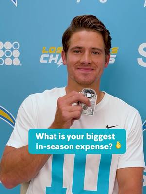 Thanks for stopping by the Money Mic Justin Herbert. Members, which do you think costs Justin more, a new tractor 🚜 or dinners for the @chargers O-line 🍽️⚡️? Drop your guess in the comments. #football #justinherbert #chargers
