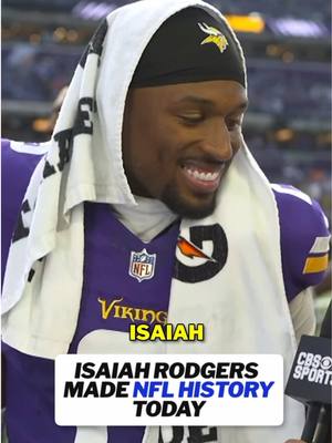 Isaiah Rodgers is the first player in NFL HISTORY with a pick-6, a fumble returned for a touchdown and two forced fumbles in a single game- and he did it in the first half 🤯 #nfl #record #vikings 