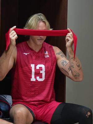 @Olivia Dean we found your new backup dancer, @Taylor Averill 🕺 Catch these vibes and all the action tomorrow at 5:00 a.m. PT on VBTV as the Men’s National Team 🇺🇸 takes on Slovenia!  #USAVMNT #MWCH #Philippines #OliviaDean #ManINeed 