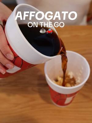 dessert is served... and caffeinated  #affogato #coffeehack #roadtriphack #fyp #roadtrip 