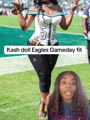 Kash doll eagles gameday fit week two #eagles #kashdoll #symonewiththesports #gamedayfit #footballfashion 