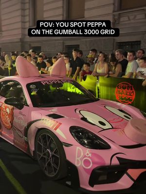 Headed down to the Gumball 3000 grid in Belgrade and spotted Peppa 🐷  #fyp #gumball3000 #sidemen #xixvodka 