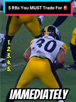 5 RBs You MUST Trade For in Fantasy Football Week 4 #nfl #fantasyfootball  Week 4 Fantasy Football Fantasy Football Trades