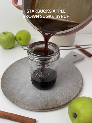 HOMEMADE APPLE BROWN SUGAR SYRUP🍎🍏 Ingredients: 1 cup dark brown sugar packed (light brown works too) 1 cup apple juice or apple cider 1 teaspoon ground cinnamon ¼ teaspoon ground nutmeg ¼ teaspoon kosher salt Instructions: In a small saucepan combine the brown sugar, apple juice, cinnamon, nutmeg, and salt. Stir to combine and dissolve the sugar. Bring the mixture to a light simmer over medium low heat, and simmer for 10 minutes, stirring occasionally. The mixture should thicken slightly to be a slightly thicker syrup texture rather than a thin juice texture. If the syrup thickens like a sauce, that means your heat is too high. Remove the saucepan from the heat and strain using a fine mesh strainer, into a mason jar or syrup bottle. Allow the syrup to cool at room temperature for at least one hour. Add a lid and store the syrup in an airtight container, and in the fridge for up to 3 weeks.