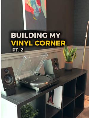 Part 2 of building my vinyl corner 👀 stay tuned for Pt. 3!  #VinylCorner #VinylCommunity #VinylTok #RoomSetup #SetupTour 
