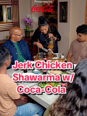 Family time, Juicy jerk chicken shawarma, and ice-cold Coca-Cola. It’s always a Recipe For Magic. Link in bio! @CocaCola #RecipeForMagic #ad 