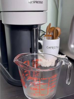 If you have a nespresso, you should clean it weekly to make sure your coffee is always top tier in taste - but don’t forget to descale it every 3 months! ☕️ #nespresso #nespressovertuonext #nespressodescaling #descale #espressomachine 