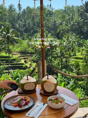📍 Tis Café – Ubud, Bali Breakfast with a view? This spot is worth saving. At Tis Café, you dine facing the iconic rice fields of Ubud — a setting that feels both peaceful and cinematic 🌾 From early breakfast to sunset cocktails or dinner under the stars, it’s a perfect mix of good food + nature 🌿 ✨ Open all day 🍽️ Breakfast, lunch, dinner & drinks 📸 Panoramic views from every table 📌 Save this for your Bali itinerary.