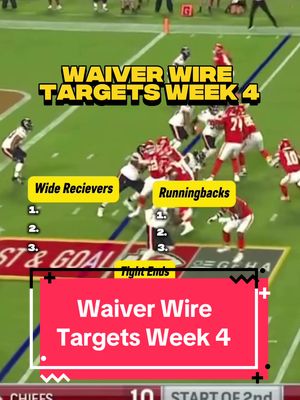 Top Waiver Wire Targets heading into Week 4 #waiverwire #nfl #football #fantasyfootball #fantasyadvice