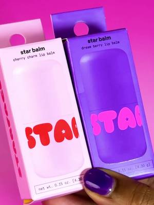 NEW STAR BALMS: CHERRY CHARM 🍒 + DREAM BERRY 🦄 this fruity-fun lip balm duo is a match made in bff heaven!  🩷 cherry charm: fruity, tart, n sweet 💜 dream berry: sweet, juicy, n bright they’re even better together :’) grab the berry sweet bundle w free shipping 2 keep lips hydrated 🎒✈️