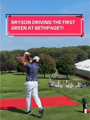 Just JT and Bryson casually trying to drive the first green at Bethpage Black 😅 #RyderCup #brysondechambeau #GoUSA 