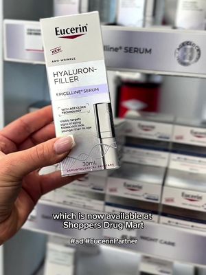 Starting my proactive anti-aging routine with @eucerin_CA and their new Hyaluron-Filler Epicelline® Serum. After 15 years of research, this breakthrough formula reduces the look of wrinkles, firmer looking skin, and gives me that glowy, radiant feel I love. It targets 10 signs of aging* and fits effortlessly into my routine.  Grab the new the Hyaluron Filler Epicelline® Serum and the Hyaluron Filler routine at @shoppersdrugmart across Canada. *Visible results in 4 weeks #EucerinPartner#EucerinCA #EpicellineSerum #GlowUpWithEucerin