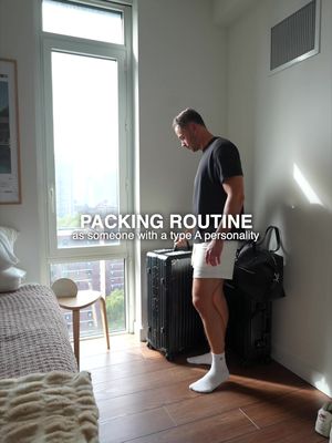 Only packing the essentials of course #packing #asmr #travel #organization 