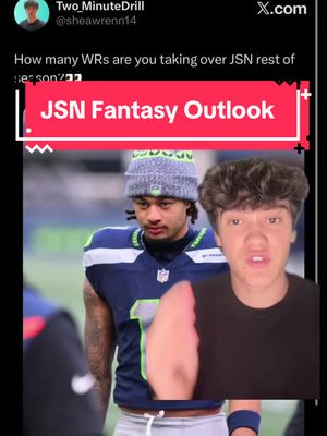 How many WRs are you taking over JSN rest of season?🤔 #fantasyfootball #fantasyfootballadvice #fantasyfootballtips #nfl 