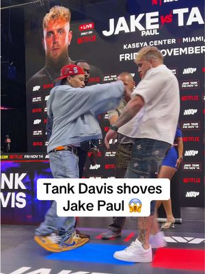 The size difference though 👀 #jakepaul #tankdavis #tank #gervonta #boxing #faceoff