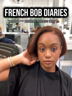 it’s maintenance day! color, cut & blow out done by The Beauty Room in Larchmont, NY — using this audio again thank you @Micky💋 🙂‍↕️💕  #frenchbob #hairtransformation #blackgirlhair 