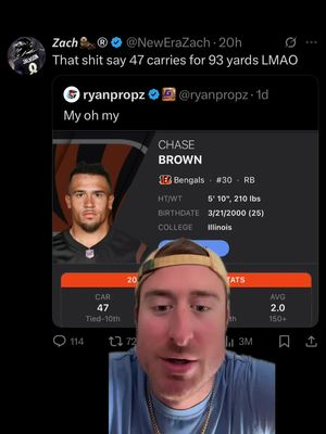 Chase Brown Talk #chasebrown #nfl #football #nflfootball #fantasy 