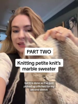 PART TWO how long does it take to knit @PetiteKnit #marblesweater using mainly #drops yarn #knitting 