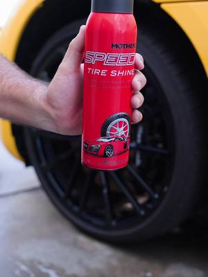 More shine in less time. It only takes a few minutes to give your entire car that fresh off the lot, showroom-like luster with Mothers Speed Tire Shine. #motherspolish #diydetailing #cartok