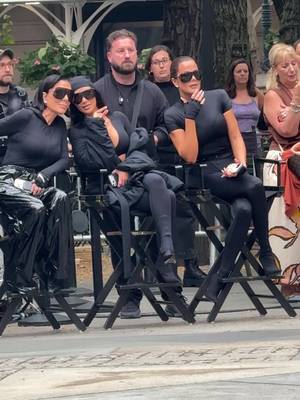 Back in New York, #KimKardashian, along with mom #krisjenner and sister #khloekardashian arrive to the public viewing of the #nike #skims “Bodies of Work” performance at the New York Public Library showcasing the debut collection.  Video: @Nikara 
