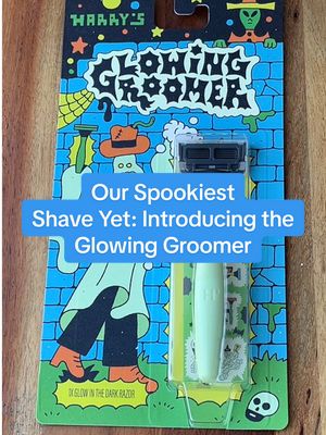 Enjoy the same great shave… but spooky 👻 Our Glowing Groomer is our new limited edition glow-in-the-dark razor, now exclusively available on TikTok Shop 😎 #harrysrazors #glowinthedark #glowinggroomer #limitededition #mensshaving 