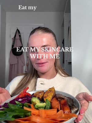 Eat my skincare with me… ib @Dani #fyp #skincare #dishupdinnerwithme #plateupwithme #eatwithme 