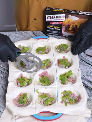 Easy Philly cheese steak bites @Steak-umm #steakummpartner #ad #EasyRecipe 