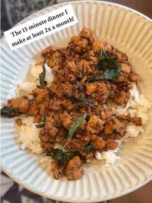 Our friends dropped off an amazing haul of Thai basil from their garden and immediately I knew what to make: the same easy weeknight dinner I make *at least* 2x a month. Thai basil stir fry with ground chicken! (Pad Kra Pao) I absolutely know I’m going to get hate for this, and for that I’m mentally prepared, but I actually really love to stir in a little @kewpieusa mayo before eating. 🫣 I’ve even gotten my husband to join in… 😂 Anyway, if your weeknight dinner routine is in a rut, I highly highly recommend this recipe. Quick, healthy, spicy, full of flavor, and you can easily add any stir-fried veggies you like. https://www.wellseasonedstudio.com/thai-basil-stir-fry-with-chicken/ Oh, and if you can only buy large quantities of Thai chiles (I see you @hmartofficial !), just pop the leftovers in a bag and toss them in the freezer. They keep forever. I mean not really forever, but a VERY long time. I use 3 in this recipe! 🔥 #EasyRecipe #dinner #weeknightdinner #stirfry