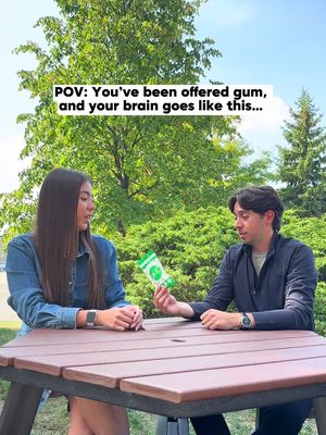 When someone offers you gum… and the inner dialogue begins 👀🫢 Can you relate?   Chew Better Gum. Chew PUR.   #PURGum #ChewingGum #Relatable #fyp #foryoupage 