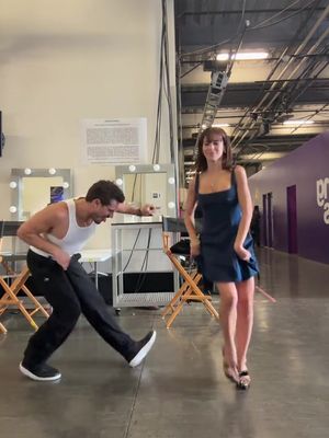 Casual day backstage with @glebsavchenko 💃🪩 #dwts #dancingwiththestars #hilariabaldwin 