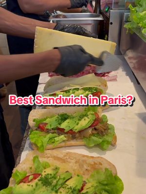Trying supposedly the best sandwich in Paris! 📍 Chez Alain Miam Miam, Paris  #sandwich #cheese #parisfood #frenchbread #baguette 