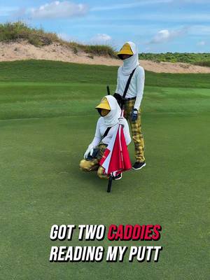 I have 2 caddy’s reading my putt but will I make it for a birdie on hole 7 The Bluffs, Ho Tram, Vietnam 🇻🇳  #golfvietnam #golfcaddy #golftiktok #stackandtilt #golf 