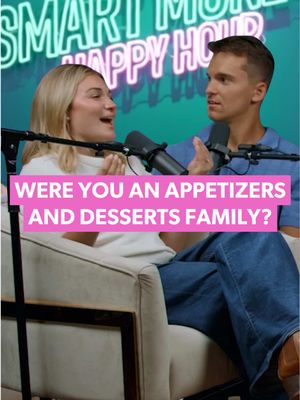Were you an appetizers and desserts family growing up?   Go check out the full episode with @MattandAbby! Out now on all platforms 🥂 #mattandabby #unplannedpodcast #Relationship 