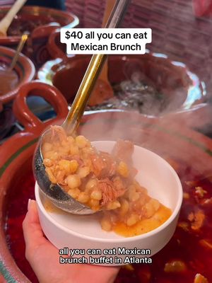 $40 brunch buffet in atlanta with aguas frescas, mexican hot chocolate and $5 mimosas! Sunday’s 11-3 📍 Chicheria at The Works #atlanta #atl #brunch #buffet #atlfoodie 