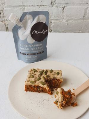 We teamed up with our friends at @Montys to bring you something special: a nourishing carrot cake crowned with their dreamy, probiotic-rich vegan cream cheese frosting 🥕  Made with gluten-free flours, crunchy walnuts, fresh carrots, and warming spices—lightly sweetened with maple syrup—it’s indulgent, nutrient-dense, and gut-friendly all at once. A collaboration made with intention (and a whole lot of flavor). Perfect for sharing, celebrating, or simply savoring.