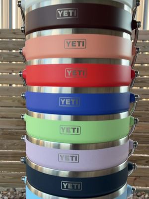 The Rambler Beverage Bucket is over-engineered to keep beverages cold long into the day.  Available in 15 Colors on YETI.com #BuiltForTheWild