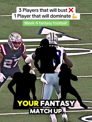 3 Players that will LOSE you your match up this week + 1 that will dominate 📈 #fantasyfootball #fantasyadvice #startsit #football #nfl 