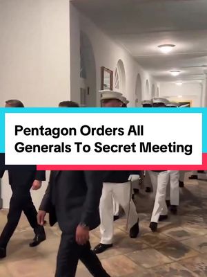 Pentagon Orders All Generals To Secret Meeting #usa #america  The Pentagon has ordered all 800 US generals and Admirals from across the world to meet at a Marine base in Virginia next week. Pete Hegseth hasn’t discussed the reasoning for the meeting and this is the first time in history that this has ever been done. So military officials have been speculating as to what it could be. Some think it could be a group fitness test, or like a “state of the union” for the department of defense, while others think it’ll be a mass firing. One lifelong Pentagon reporter said that they think this is going to be some kind of Trump photo-op. There have been more unhinged theories floating around that this is the start of a coup or that we are going to war. Those are typically things you try to keep secret until the very end and telling 800 people anything is counterproductive to maintaining any kind of secrecy. And to prove my point further here - The notice of this meeting was sent out on a classified channel and you’re hearing about it from me right now. There’s a decent chance Hegseth accidentally hit a "forward to all" on an email and went "screw it, never back down" and now the 5 person meeting is for everyone.