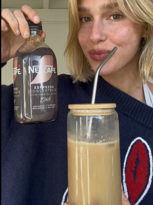 Miso Maple Iced Lattes are my new obsession thanks to the @NescafeANZ Black Espresso Concentrate. An easy hack for iced lattes! It’s as simple as pour it, mix it, hack it 🤌 Recipe:  	⁃	250ml soy milk  	⁃	50ml NESCAFÉ Black Espresso Concentrate 	⁃	3 tbsp maple syrup 	⁃	1 tsp miso paste  	⁃	1 tsp vanilla extract  	⁃	pinch of salt  	⁃	1/3 cup ice cubes 	1.	To a tall glass, add the maple syrup, vanilla extract, miso paste and a pinch of salt. Mix until well combined.  	2.	Pour in the ice, soy milk and the NESCAFÉ Black Espresso Concentrate.  	3.	Mix well with a straw and serve.  #NESCAFEcoldhacks #pouritmixithack #ad #icedlatte #icedcoffee