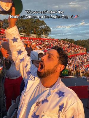 The most patriotic thing ever 🇺🇸 @back.9.boys #RyderCup #golftiktok #teamusa #nationalanthem #rydercup2025 