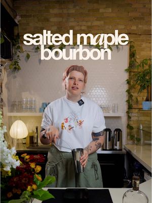 DIY or Buy ep. 7: Salted Maple Bourbon. Shout out to @megansheley for developing this recipe and allowing us to share it with you! Bourbon Cream Top Recipe: 80g heavy cream 20g skim milk 20g maple syrup 1/4 tsp of bourbon extract (or 6g real bourbon) Combine all ingredients. With a milk frother, whisk until you have soft peaks but the mixture is still pourable. If you’d like the bourbon to be alcohol free, you can flash it off with a bit of flame like we did in this video. But honestly, it tastes a little better with the alcohol. Salted Maple Latte with Bourbon Cream Top Drink Build: In a 16oz glass, fill with ice, add ~200g milk, 20g maple syrup, 1/4tsp of salt, and a double shot of espresso. Stir well or shake. Add bourbon cream top, and finish with a pinch of smoked black salt.