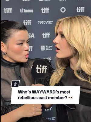 Who’s WAYWARD’s most rebellious cast member? 👀 At the #TIFF50 World Premiere, the cast revealed who the true rebel of the crew is.🤘 #ShotonPixel #Wayward #MaeMartin #ToniCollette 