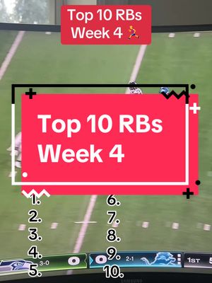 Top 10 RBs week 4 #fantasyfootball #nfl #football 